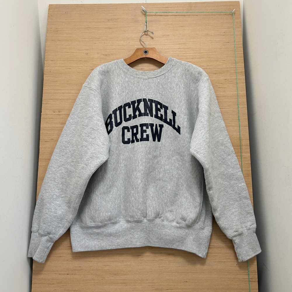 The Cotton Exchange Bucknell Crew Sweatshirt Grey Large Collegiate Rowing USA